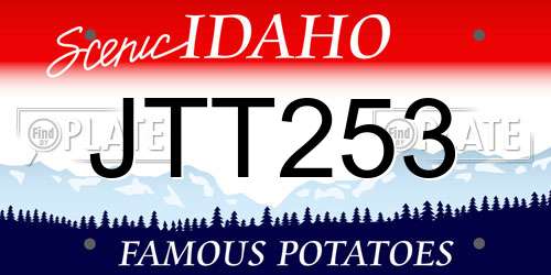 JTT253 Idaho License Plate