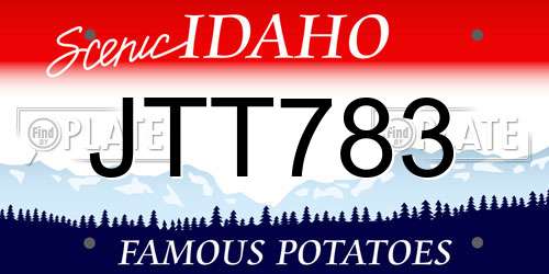 JTT783 Idaho License Plate