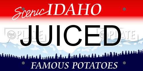 JUICED Idaho License Plate