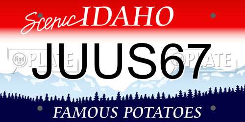 JUUS67 Idaho License Plate