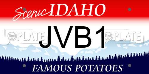 JVB1 Idaho License Plate