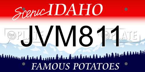 JVM811 Idaho License Plate