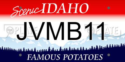 JVMB11 Idaho License Plate
