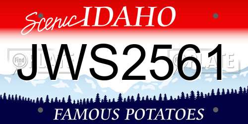 JWS2561 Idaho License Plate