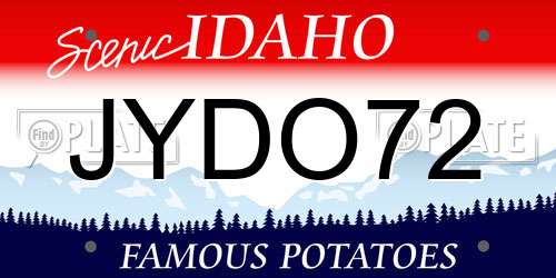 JYDO72 Idaho License Plate