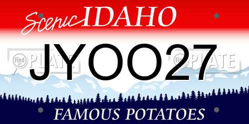 JYOO27 Idaho License Plate