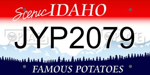 JYP2079 Idaho License Plate