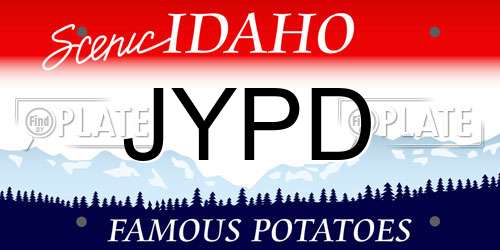 JYPD Idaho License Plate