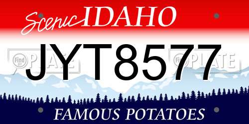 JYT8577 Idaho License Plate