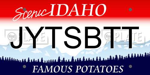 JYTSBTT Idaho License Plate