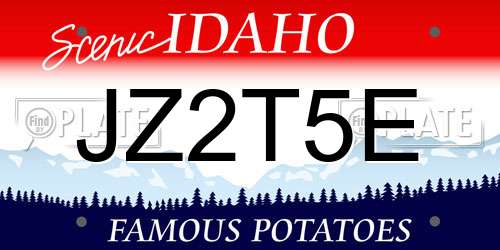 JZ2T5E Idaho License Plate