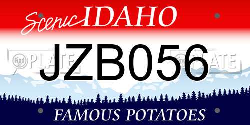 JZB056 Idaho License Plate