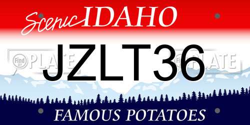 JZLT36 Idaho License Plate