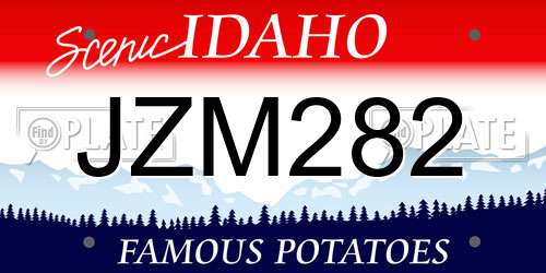 JZM282 Idaho License Plate