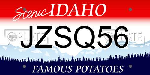 JZSQ56 Idaho License Plate