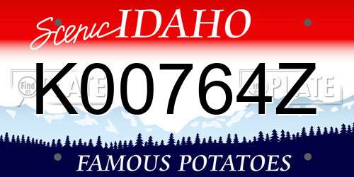 K00764Z Idaho License Plate