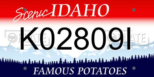 K02809I Idaho License Plate