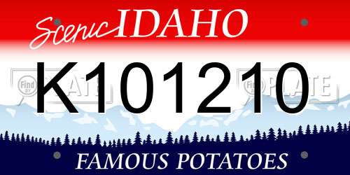 K101210 Idaho License Plate