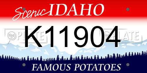 K11904 Idaho License Plate