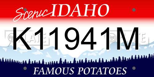 K11941M Idaho License Plate