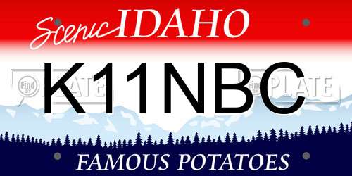 K11NBC Idaho License Plate