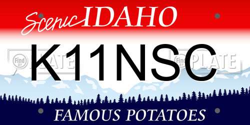 K11NSC Idaho License Plate