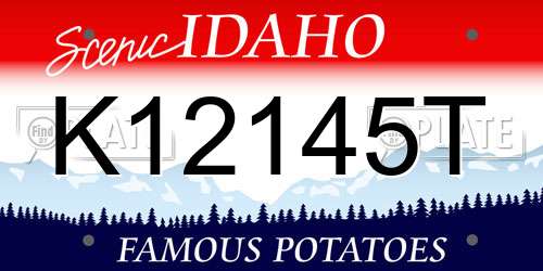 K12145T Idaho License Plate
