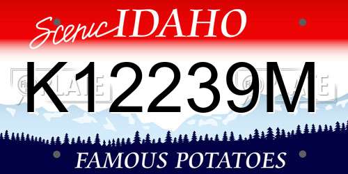 K12239M Idaho License Plate