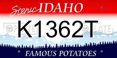 K1362T Idaho License Plate