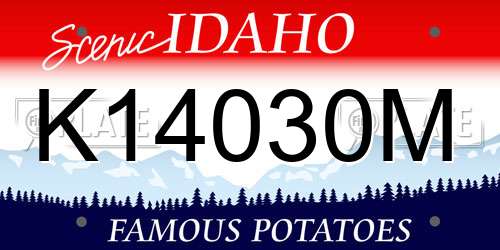 K14030M Idaho License Plate