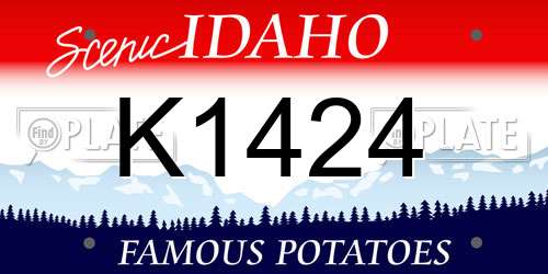 K1424 Idaho License Plate