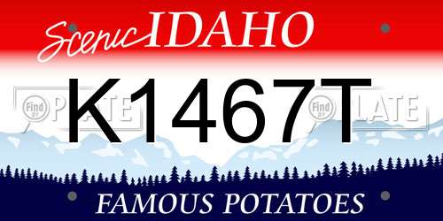 K1467T Idaho License Plate