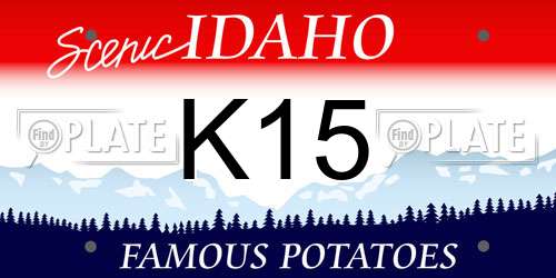 K15 Idaho License Plate