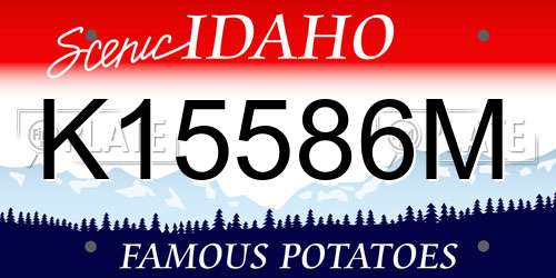 K15586M Idaho License Plate