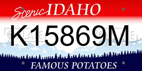 K15869M Idaho License Plate