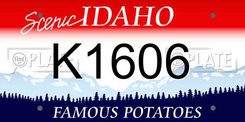 K1606 Idaho License Plate
