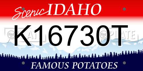 K16730T Idaho License Plate