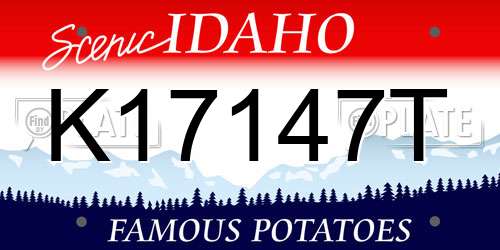 K17147T Idaho License Plate