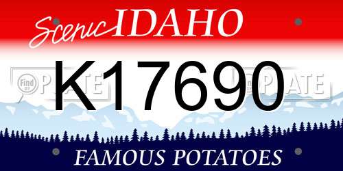 K17690 Idaho License Plate