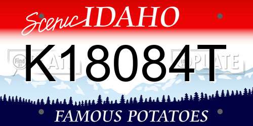 K18084T Idaho License Plate