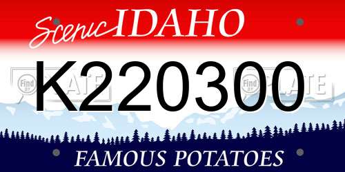 K220300 Idaho License Plate