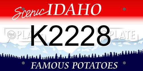 K2228 Idaho License Plate