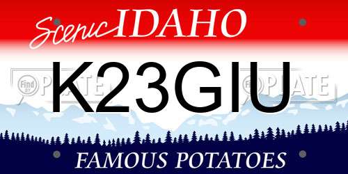 K23GIU Idaho License Plate