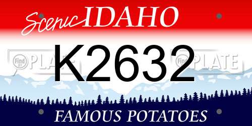 K2632 Idaho License Plate