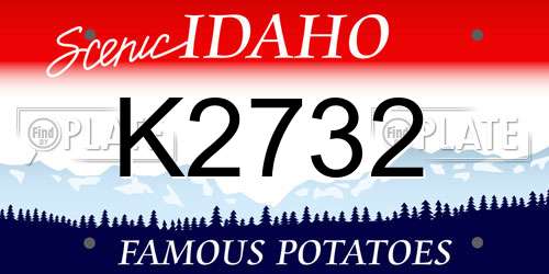 K2732 Idaho License Plate