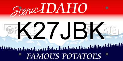 K27JBK Idaho License Plate