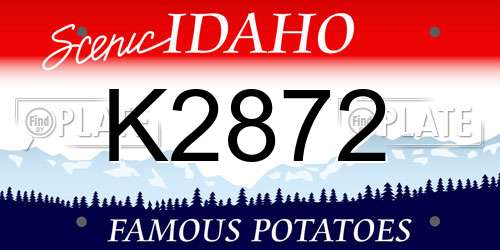 K2872 Idaho License Plate