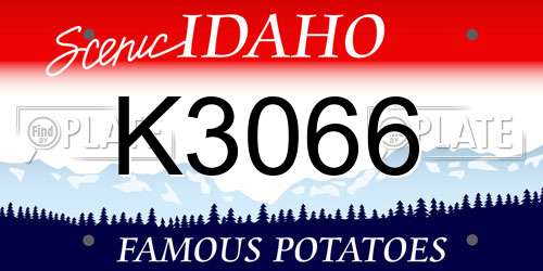 K3066 Idaho License Plate