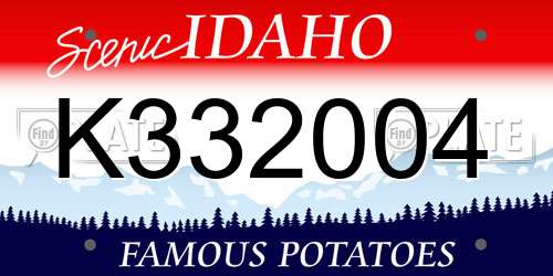 K332004 Idaho License Plate