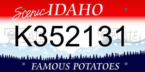 K352131 Idaho License Plate